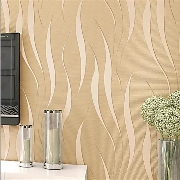 Современные Роскошные 3D обои в полоску настенные бумажные Дамасские для