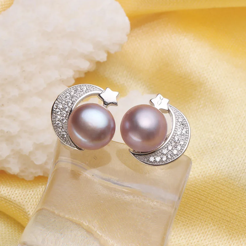 Женские серьги гвоздики с искусственным жемчугом HENGSHENG романтические