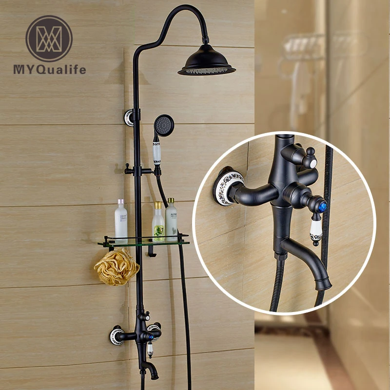 Современный 8 &quotсмеситель для душа с дождевой насадкой настенный вращается