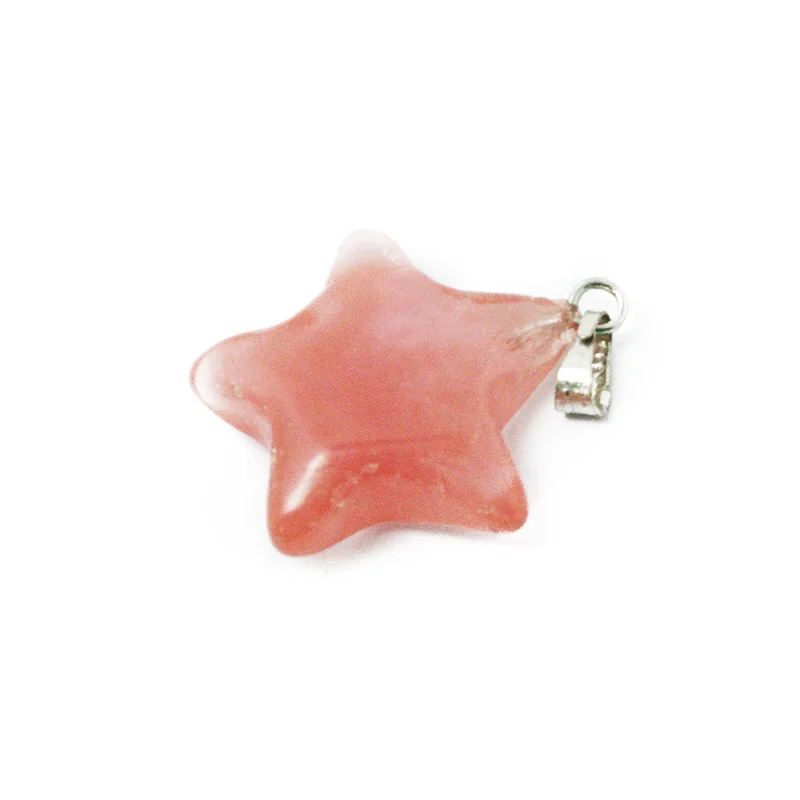 Камень-подвеска высокого качества из кристаллического кварца Healing Point Nature Star Gem-Bead диаметром 20 мм для создания женских украшений в стиле DIY на ожерелье.
