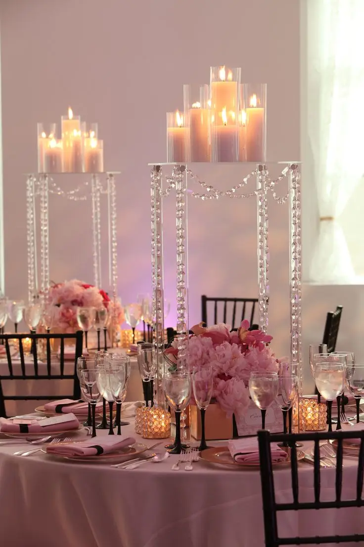 

60cm Tall Table Centerpiece Square Table flower stand flower holder Party Decoration