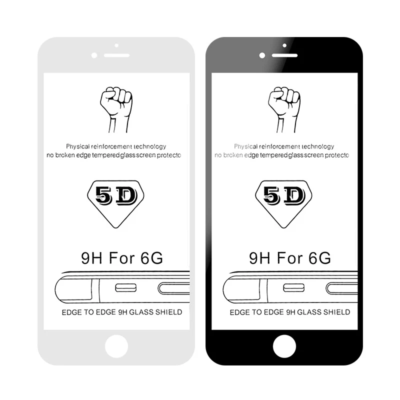 Закаленное 5d стекло с полным покрытием экрана для iphone 11 Pro Max 8 7 Plus + 6 6S Xs Xr X 0 26 мм 9H