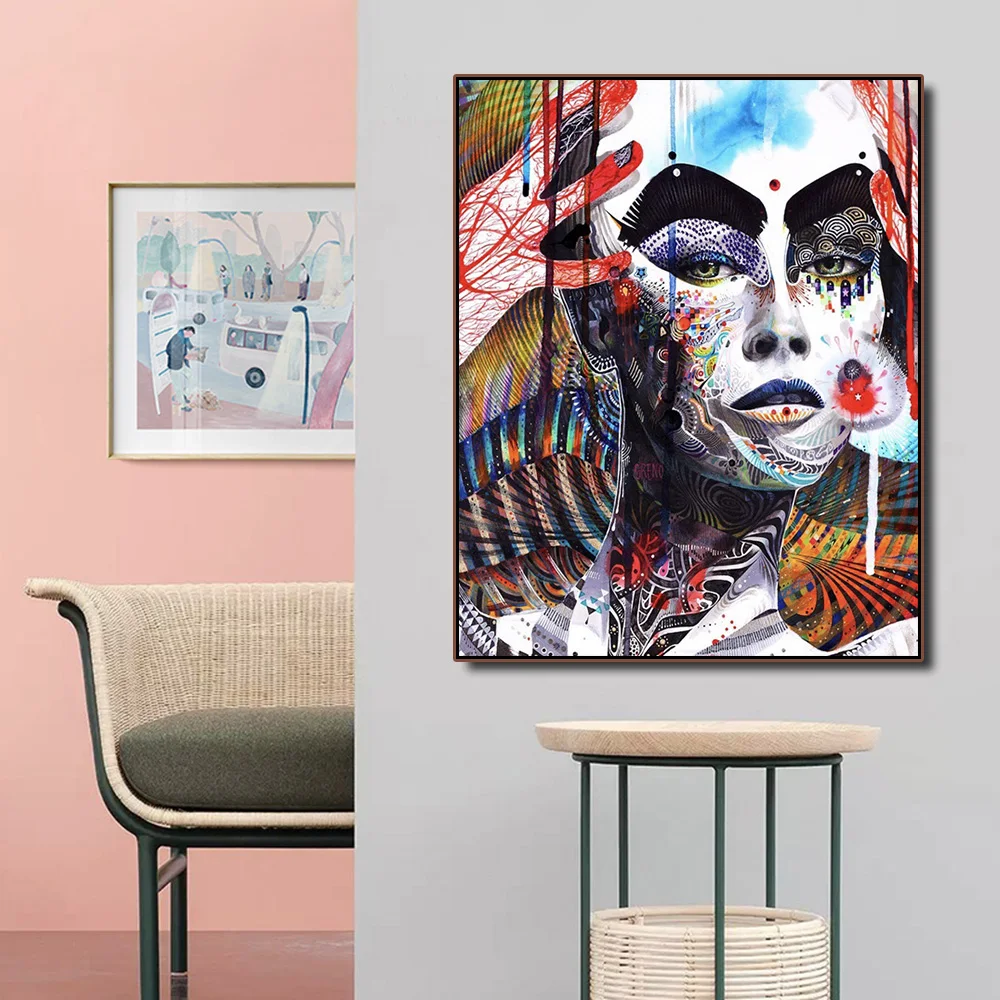 Laeacco девушка грязный скандинавский модный постер картины на стену холст живопись