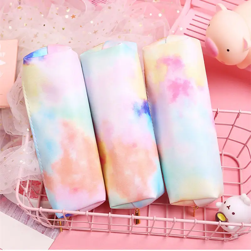 1 шт. Kawaii красочный макияж с сумочкой в тон розового цвета Косметический мешок