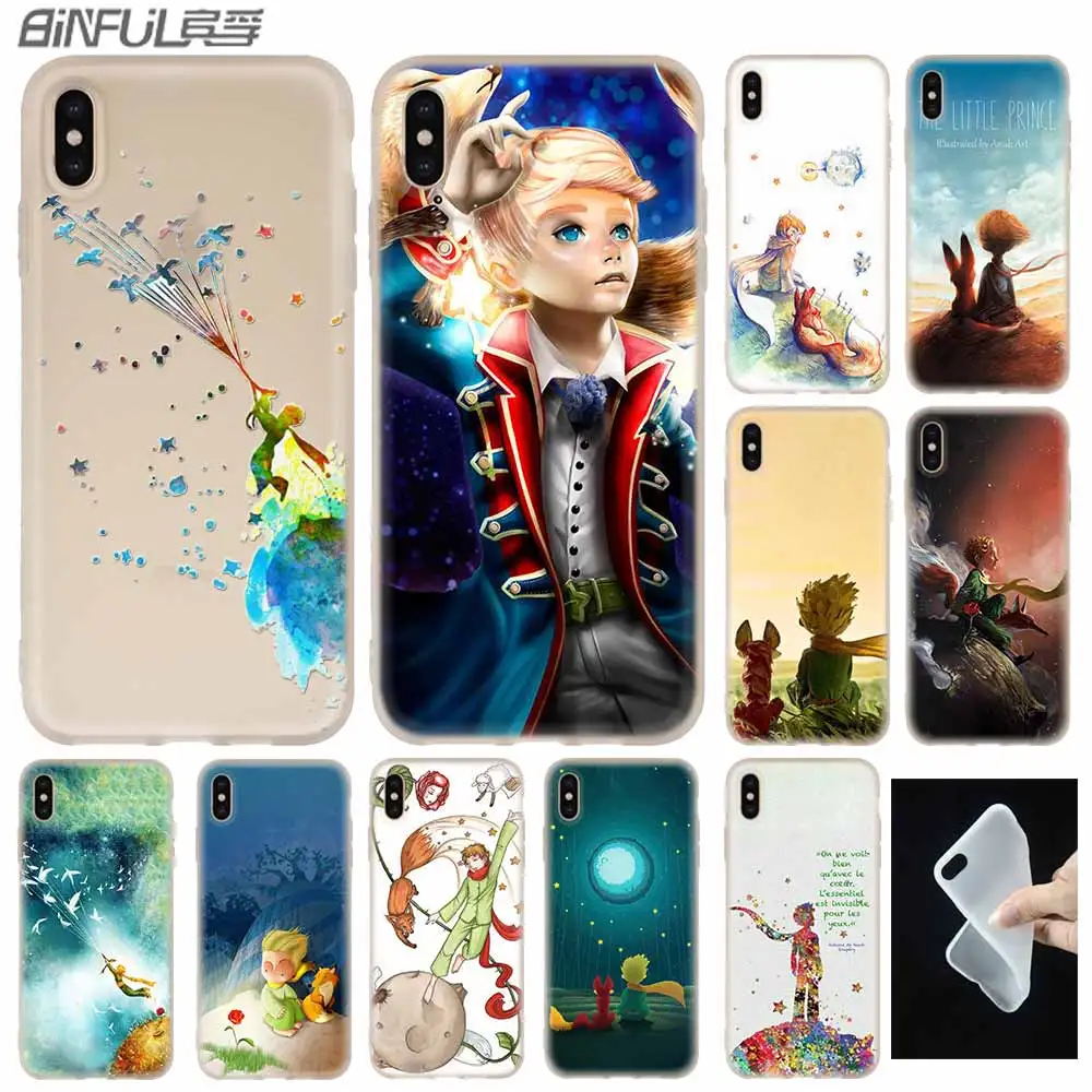 В стиле Маленький принц Роза Лисий Мех чехол силиконовый мягкий для iPhone 12 11 Pro X XS