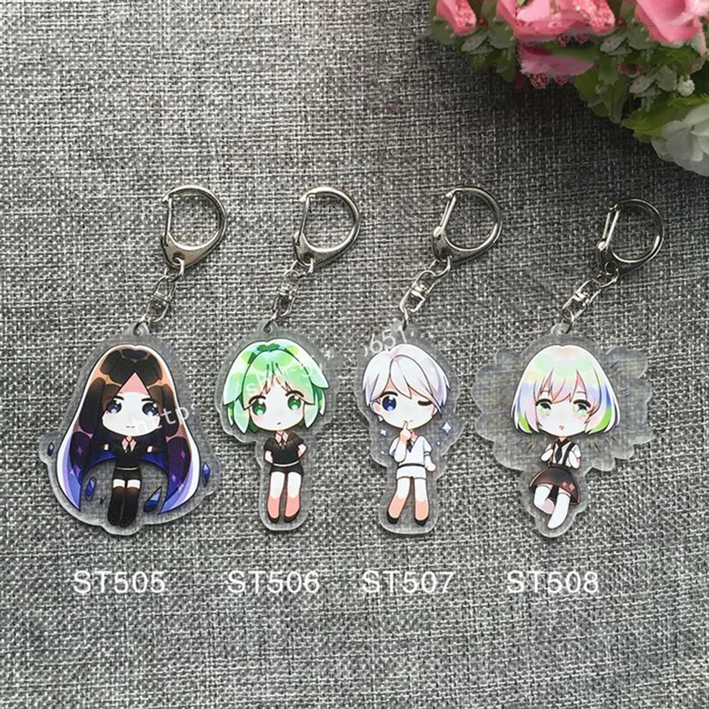 1 шт Land of the lustrus Bort fophophyllite Morganite Houseki no Kuni Portachiavi подвеска для ключей Подарочный