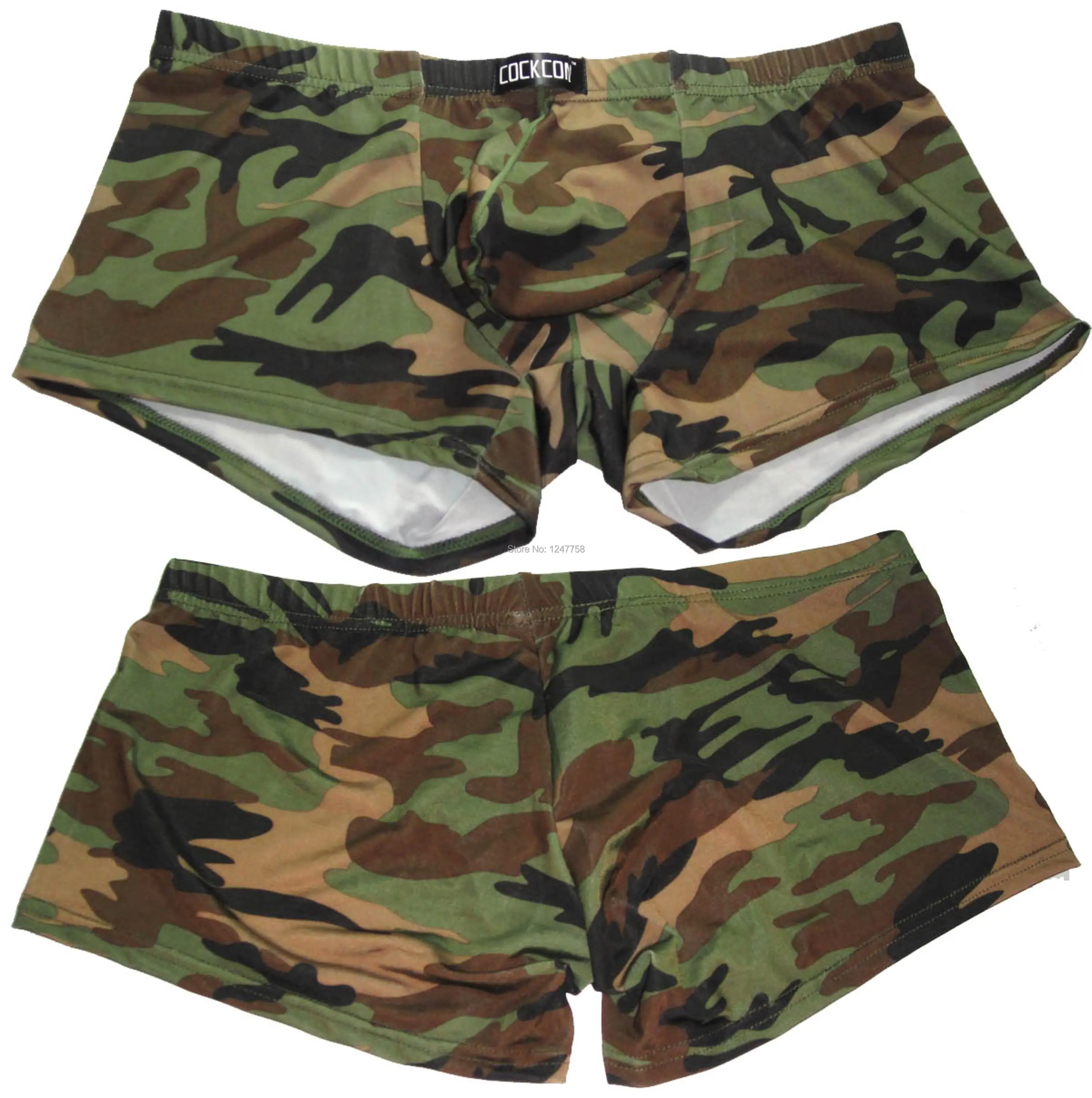 Мужское камуфляжное нижнее белье бикини боксеры с выпуклым мешочком