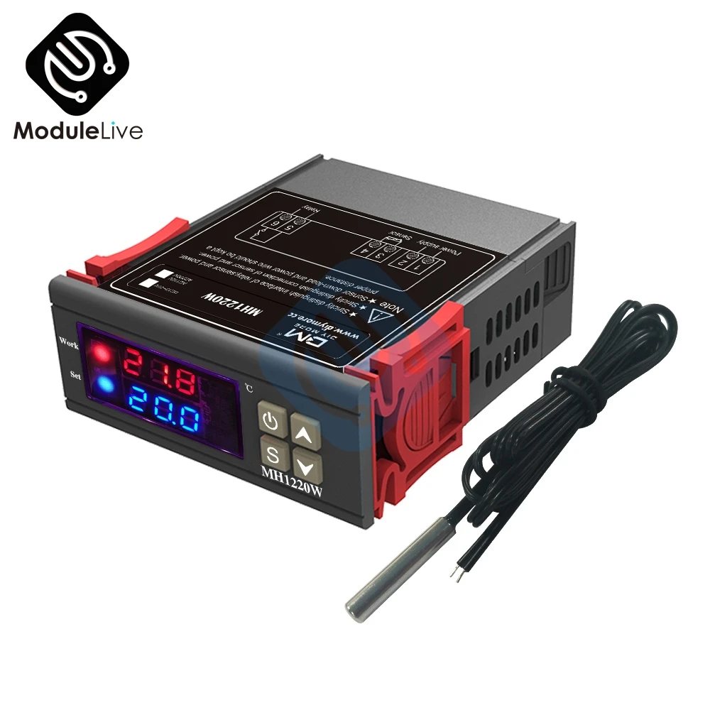Цифровой дисплей MH1220W 220V 110V 12V термостат температурный контроллер внутренний