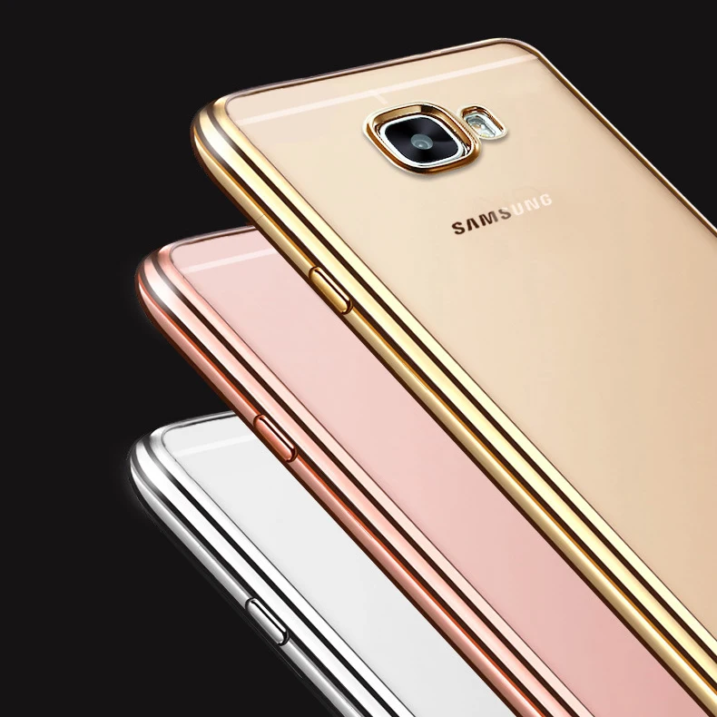 Ультратонкий Золотой чехол для samsung galaxy A3 A5 A7 2017 2016 J3 J530 J5 J7 Prime S6 S7 Edge S8 Plus мягкий из