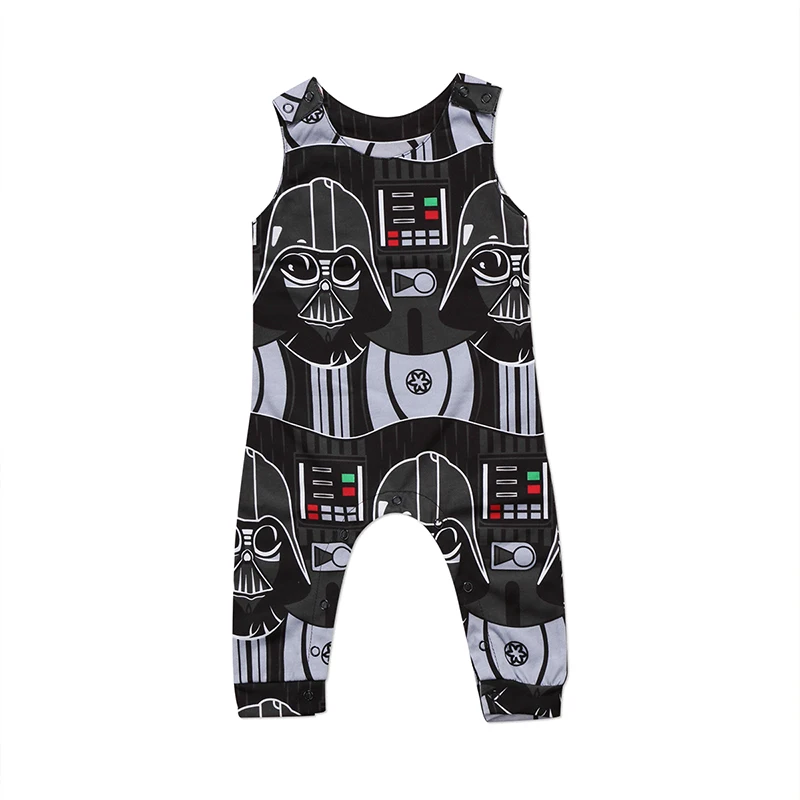 0-3Y Fashion Newborn Toddler Kids Baby Boy Sleeveless Super Hero Print Cotton Romper Jumpsuit Outfits Summer Clothes |