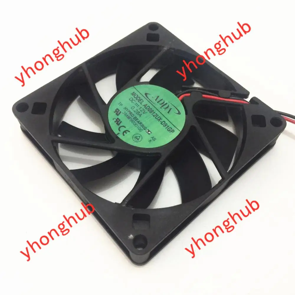 Охлаждающий вентилятор для сервера ADDA AD0812UX-D91GP DC 12 В, 0,28 А, 80x80x15 мм