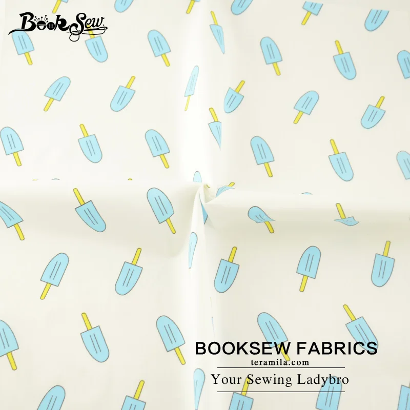 Искусственный синий дизайн мороженого мягкая ткань стеганый Tecido