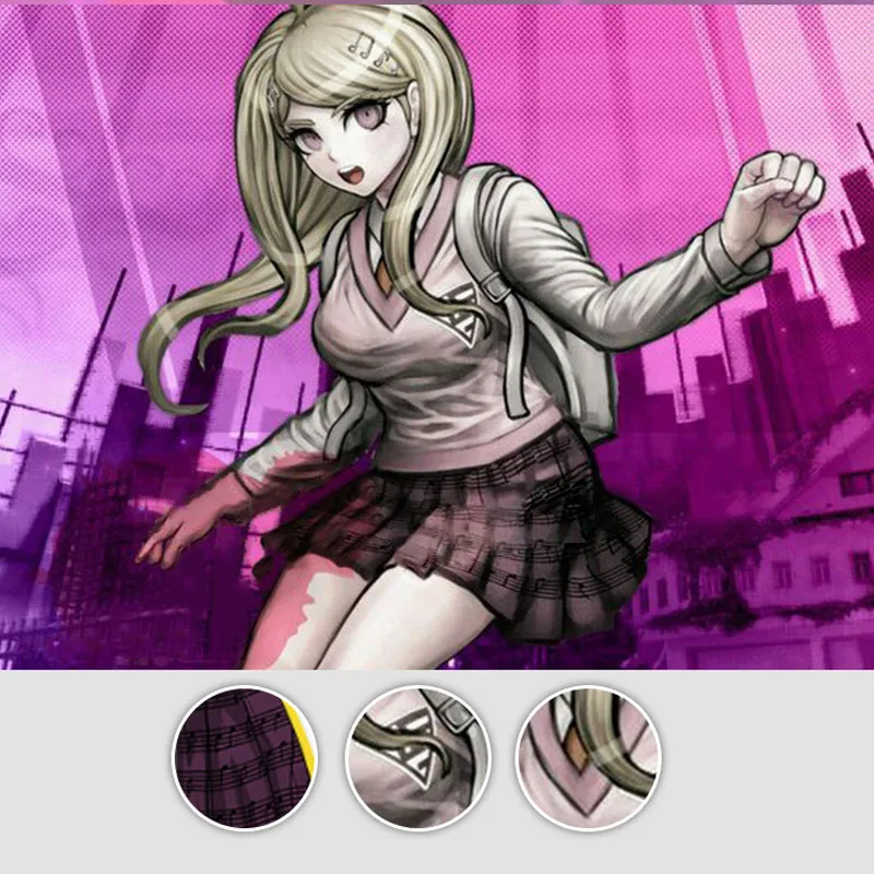 Новая игра Akamatsu kaede Of Danganronpa V3 Униформа юбки косплей костюм жилет+ юбка+ рубашка+ носок японский аниме подарки