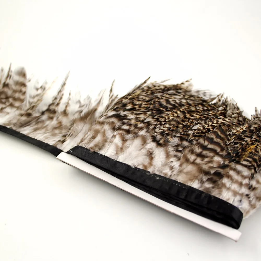 Природа Цвет 1 м 8-13 см природа седло для петуха перо планки ленты с бахромой