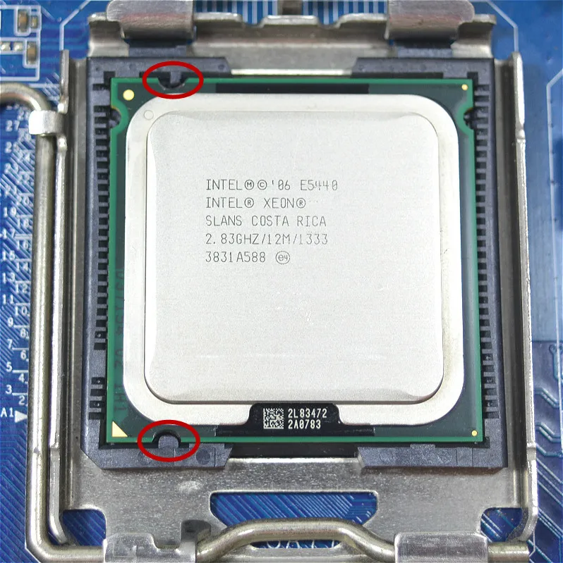 Процессор Intel Xeon E5440 2 83 ГГц 12 МБ четырехъядерный ЦПУ работает на материнской плате