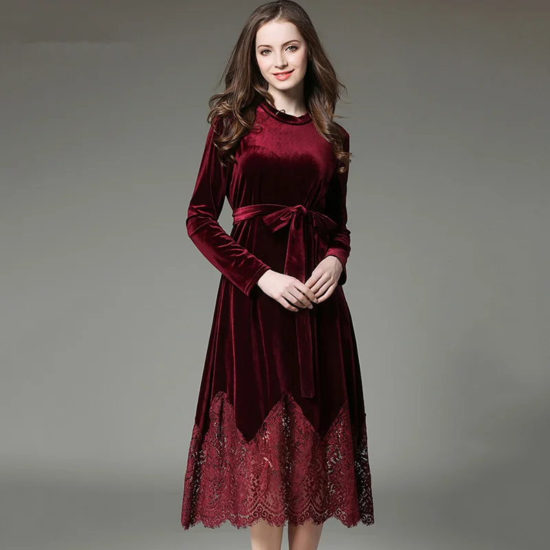 Женское платье с длинным рукавом черное осенне зимнее Vetement Femme 2019 vestidos mujer