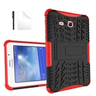 Жесткий защитный чехол-подставка для Samsung Galaxy Tab 3 Lite 7,0 T110 T111 7,0 дюймов чехол для Samsung Tab E Lite 7 SM-T113 T116 чехол + Защитная пленка на экран + подставка для ручек