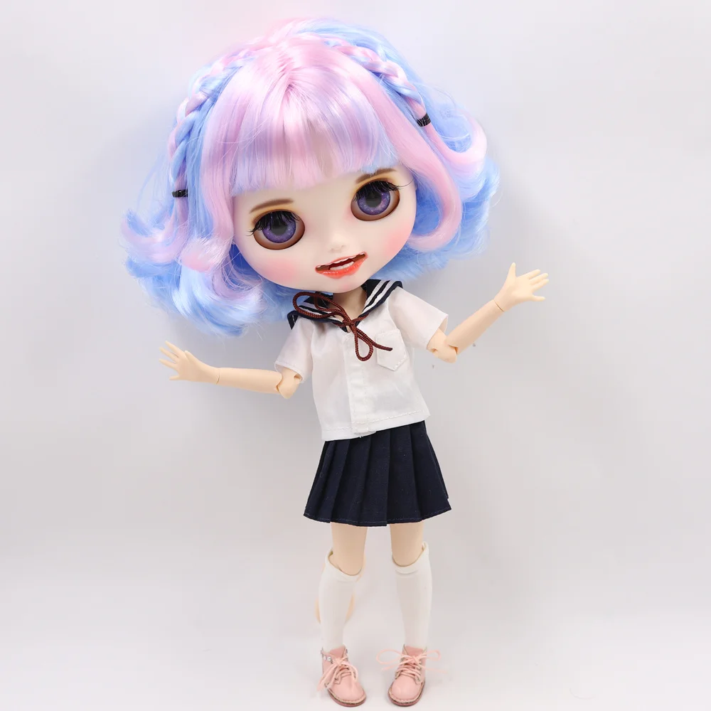 Наряд для куклы Blyth фиолетовая шифоновая футболка и джинсовые штаны для 1/6 BJD ICY NEO Jerryberry Pullip