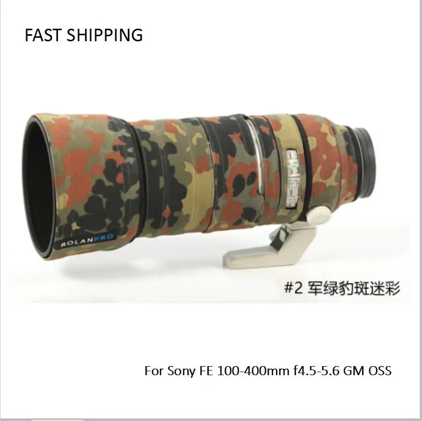 DHL/EMS доставка пальто для объектива Камуфляж Sony FE 100-400 мм f4.5-5 6 GM OSS пистолет одежда
