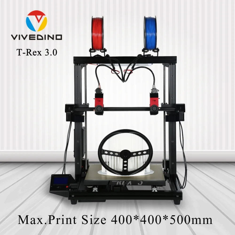 VIVEDIDO T Rex 3 + Прямая поставка с завода двойной экструдер настольный FDM 3D принтер из