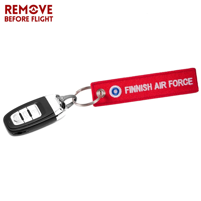 Remove Before Flight брелок вышивка финский AIR FORCE мотоцикл ключница новейшая ключевая