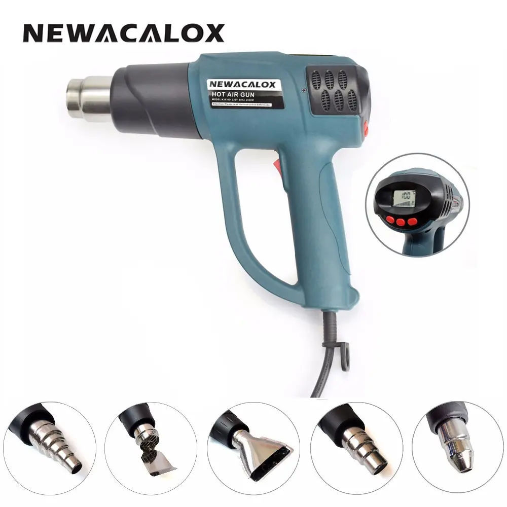 NEWACALOX Smart control 2000 Вт 220 В ЕС Plug Промышленный аппарат для сушки струёй горячего