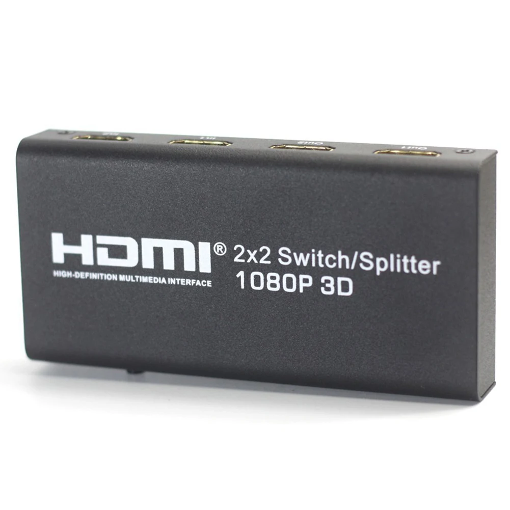 HDMI коммутатор 2x2 переключатель разветвитель два в и выхода дисплей один тот же