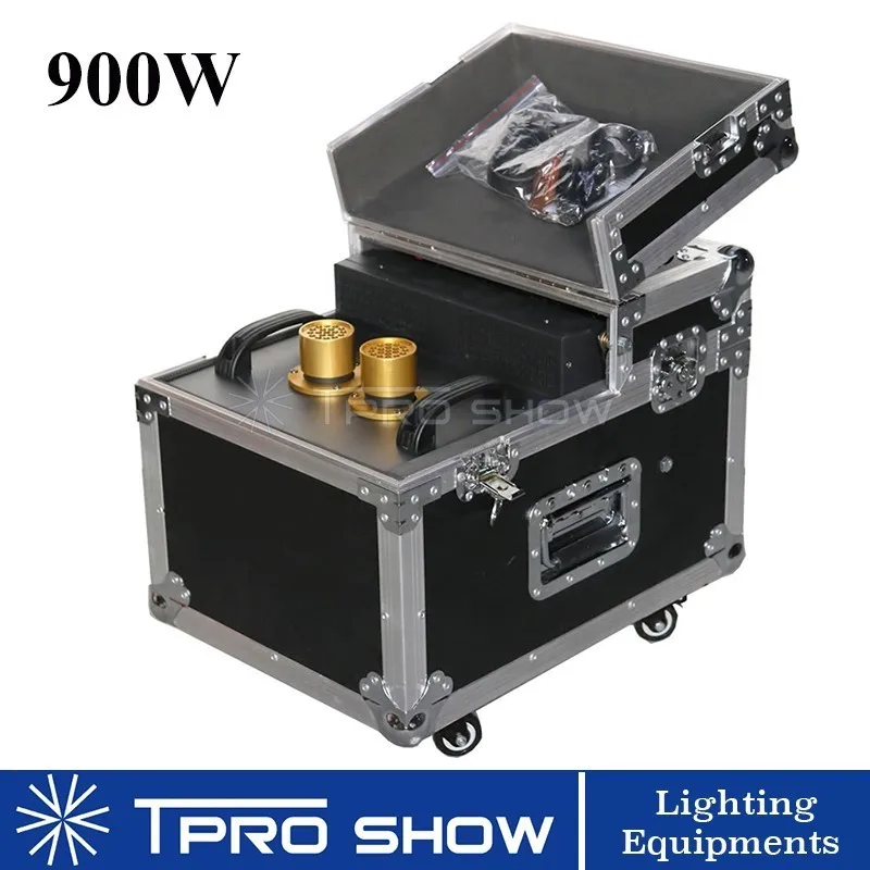 900 Вт Hazer Smoke Machine Dmx512 двойная насадка Fog Haze Stage Lighting Effect In Flight Чехол оборудование DJ