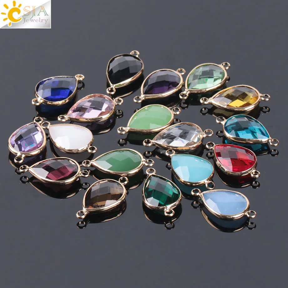 Женские Ювелирные изделия CSJA 10 шт. E890|crystal beads|glass crystal beadsdrop beads |