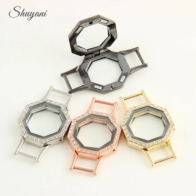 

5pcs/lot Leather Bracelet Floating Glass Living Memory Locket Bracelet Fashion Leather Bracelet Charm Bracelet