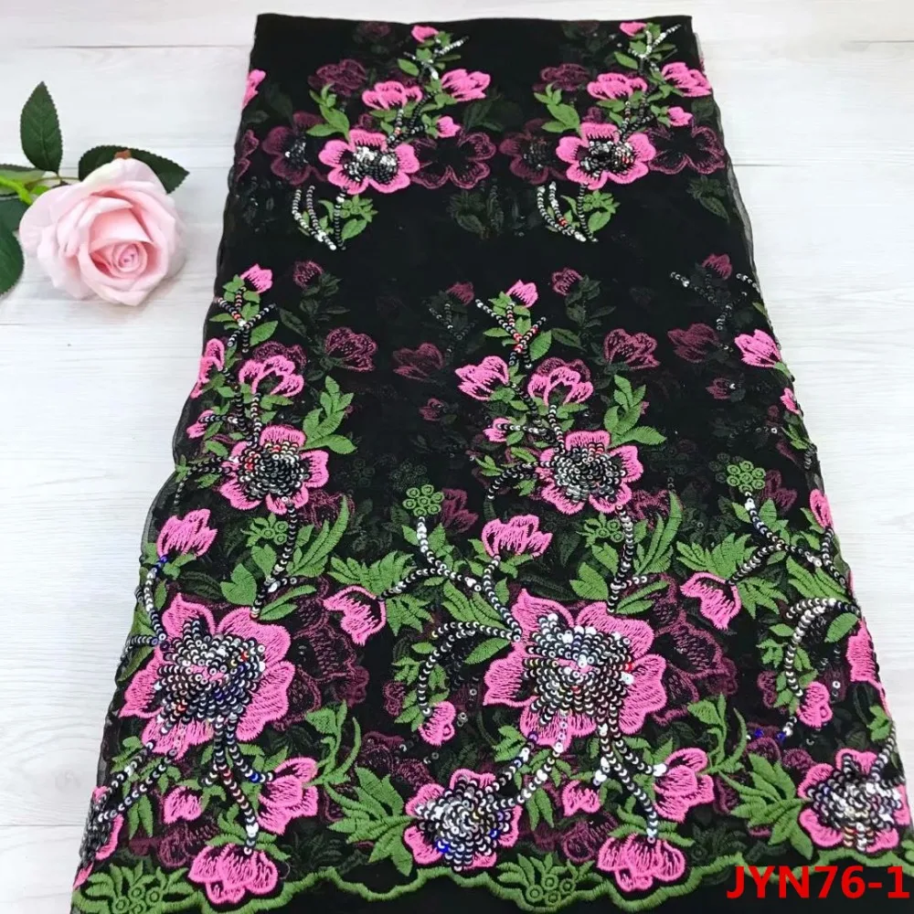 

2018 Latest Tulle Lace Fabric French Net Lace for wedding beaded embroidery fabrics mesh fabric for party
