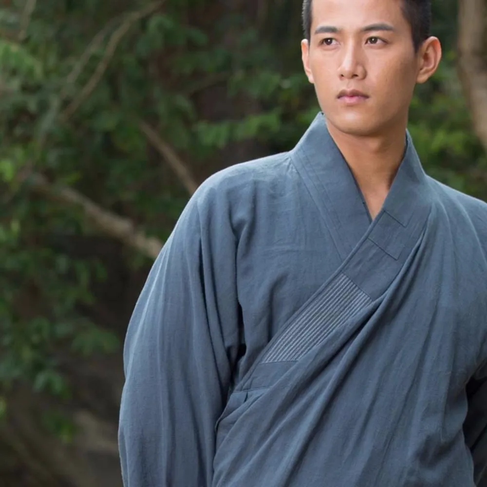 ZanYing Traditional Buddhist Meditation Monk Robe Grey Summer ZYS62 | Тематическая одежда и униформа