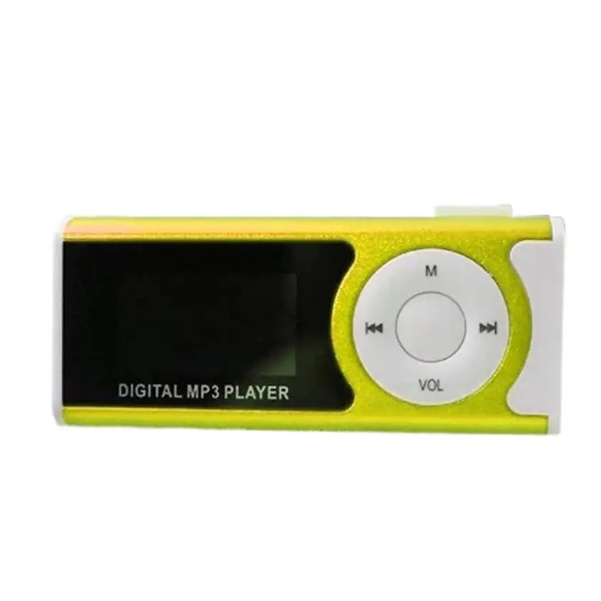 Зеленый HIPERDEAL MP3 плеер Поддержка 16 Гб Micro SD TF карта музыкальный плеер 5 цветов USB Клип Мини светодиодный портативный lcd Players17Dec13 Прямая поставка - Цвет: Зеленый