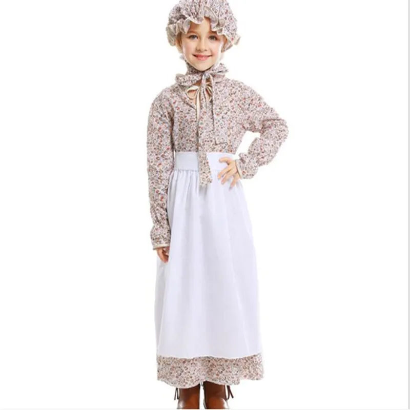 Карнавальный костюм для девочек бабушка волк платья с разбитыми цветами и