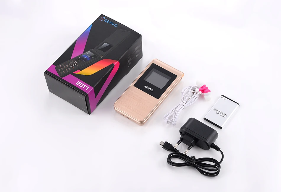 SERVO 2017 флип телефон 1 77 &quotSpreadtrum6533 Dual SIM карты GSM вибрации снаружи FM радио русская
