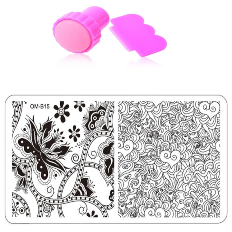Nail Plates Stamper скребковый маникюр шаблон Art Printing полировка изображений штамп