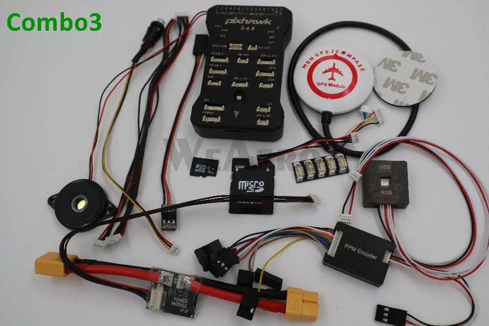 Контроллер полета Pixhawk PX4 PIX 2.4.8 + 433/915 Телеметрия M8N GPS мини OSD PM переключатель