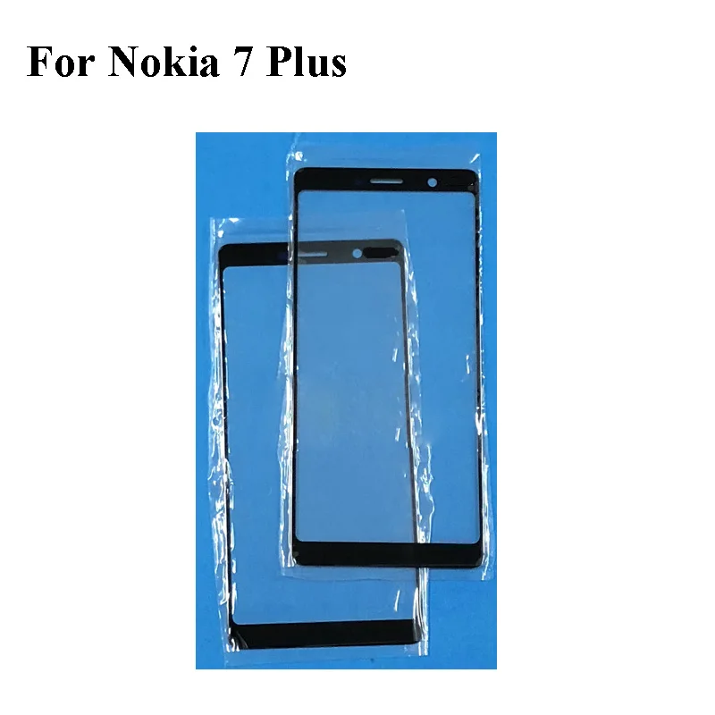 2 шт. для Nokia 7 Plus переднее ЖК-стекло объектив сенсорный экран Nokia7 внешнее стекло