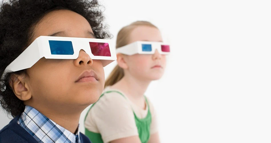 Новое универсальное бумажное стекло es Red Blue 3D Visoin для виртуального видео