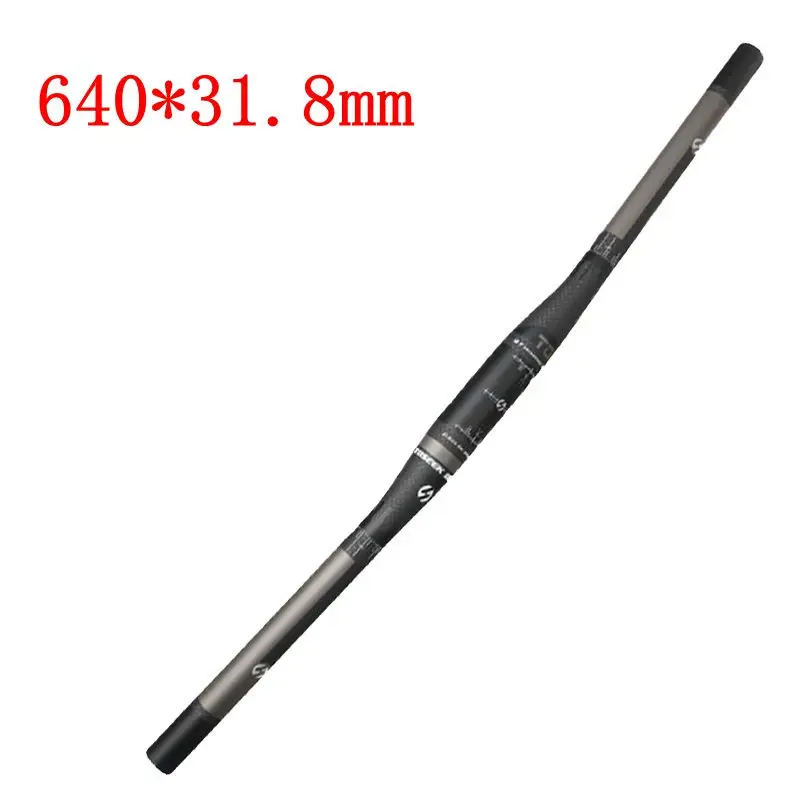 640mm TOSEEK Углеродный руль для велосипеда, горный плоский/подъемный руль для велосипеда 620-740мм* 31,8 мм, руль для горного велосипеда, руль для шоссейного велосипеда, запчасти - Цвет: 640mm