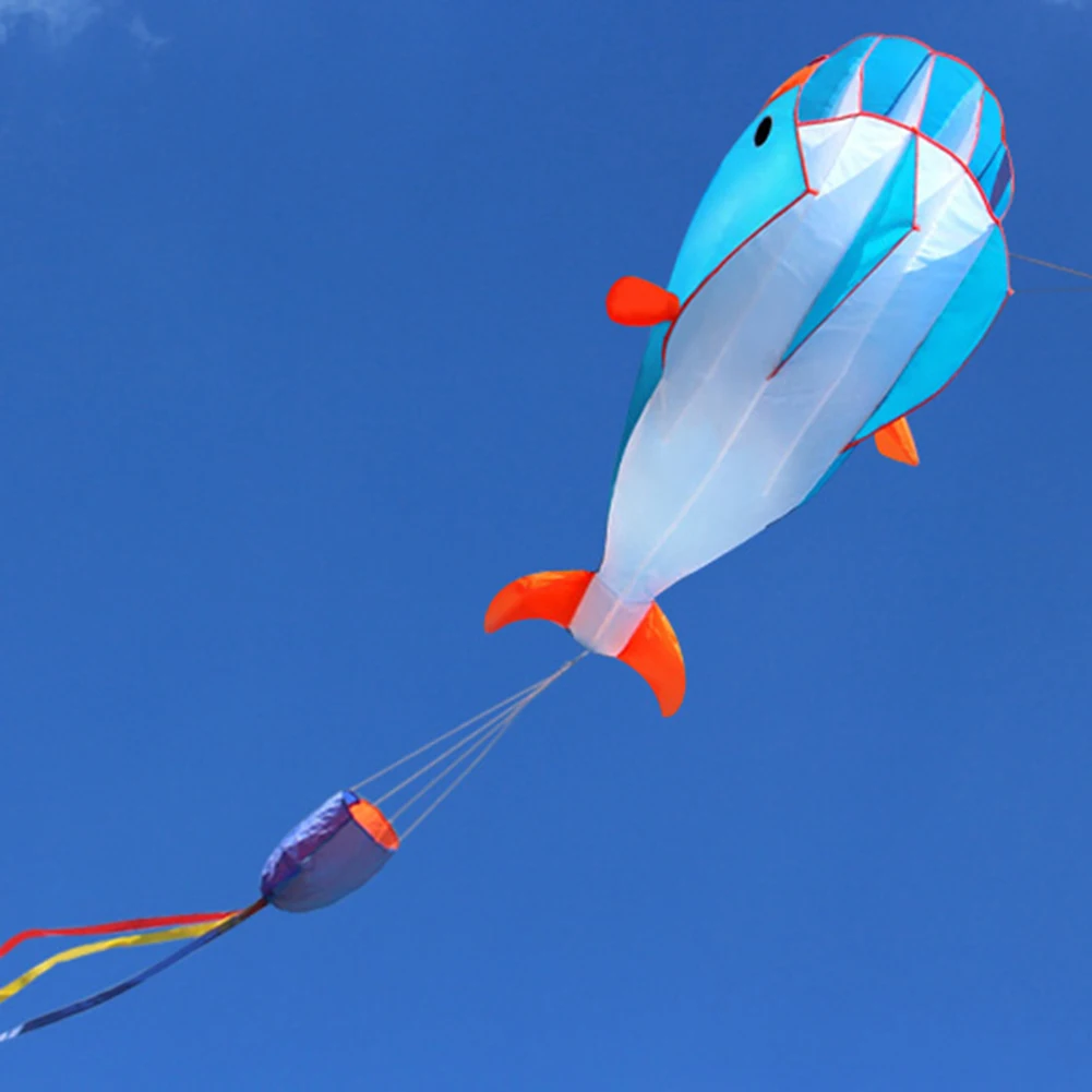 Outdoor sports Huge 3D Whale Soft Frameless Flying Kite with 30m Line Children Kids Toys Parafoil Giant | Игрушки и хобби