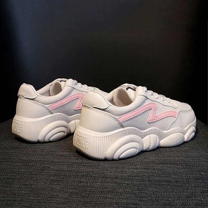 Женские кроссовки для бега на платформе с медвежьей подошвой дышащая сетчатая