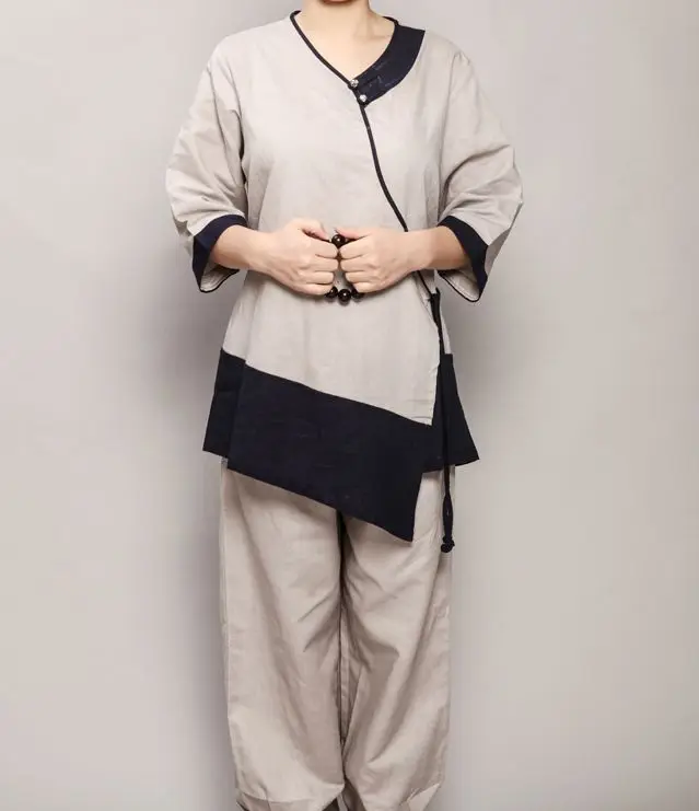 Новейшие льняные и хлопковые костюмы для медитации буддизма униформы одежда в