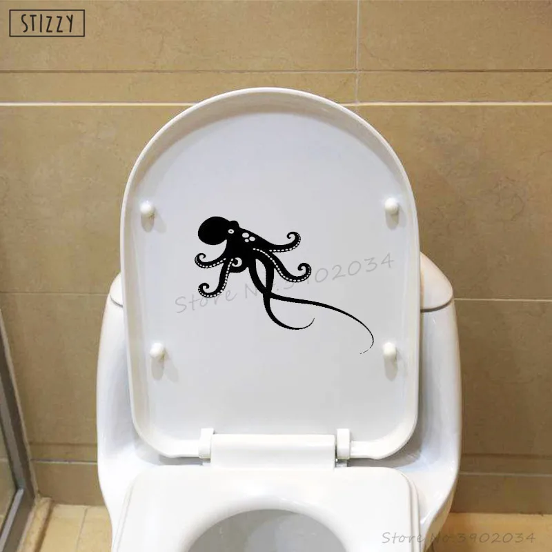 Настенная Наклейка stizzy Octopus Animal Toliet виниловые наклейки на стену съемные
