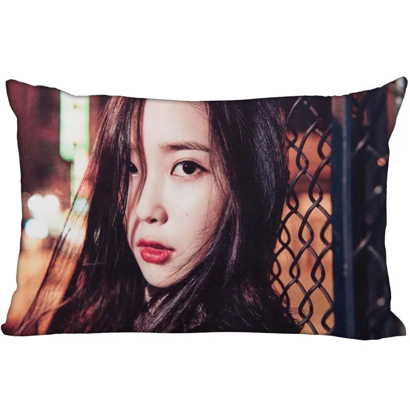 Горячая KPOP IU Lee Ji Eun Наволочка декоративная наволочка на молнии атласная на заказ Ваш образ больше размера - Цвет: 2