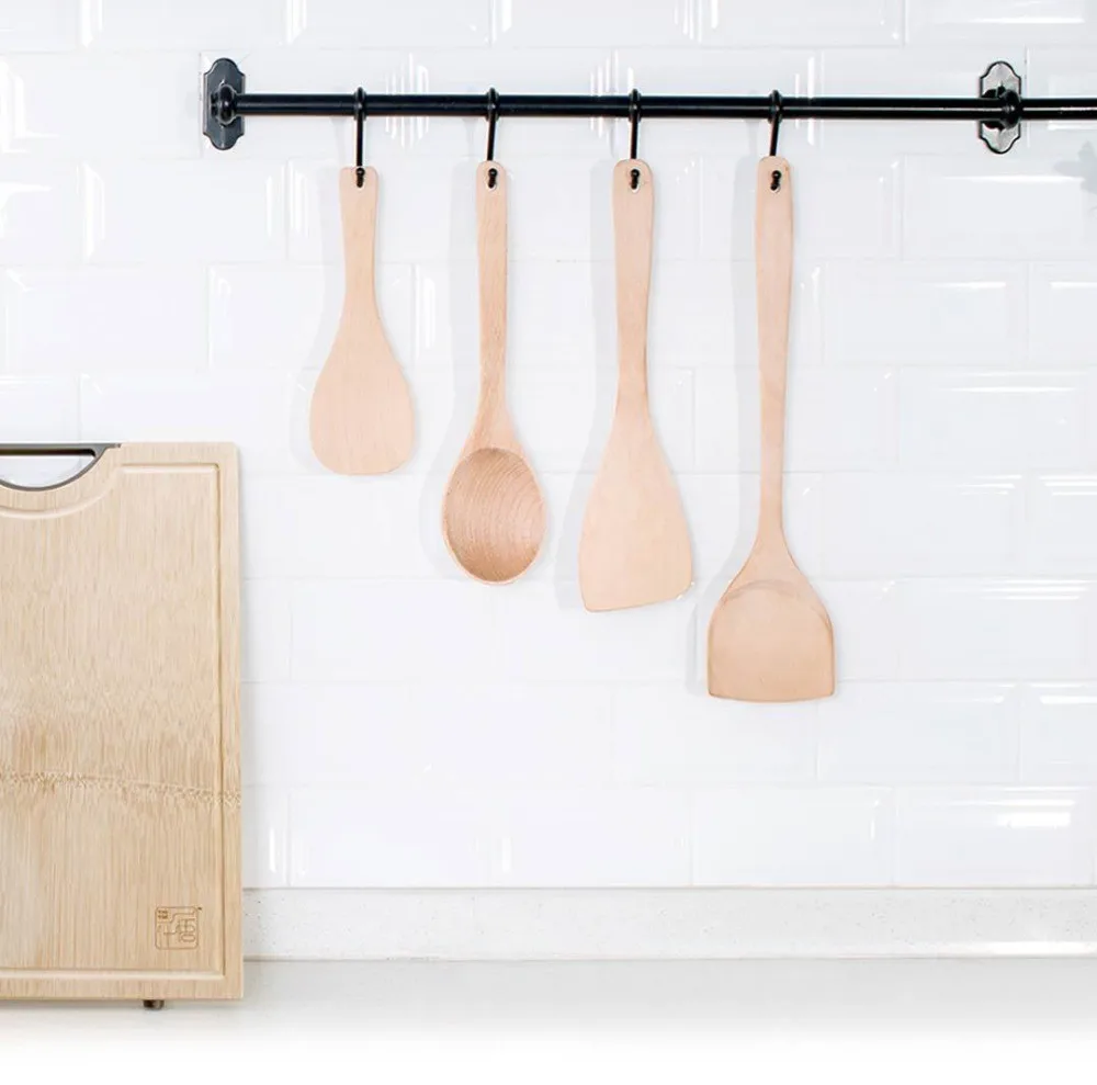 Xiaomi Spoon Spatula Mixing Kitchen Tools Beech Wood Material Household Wooden shovel spoon Nonstick cooking | Электроника