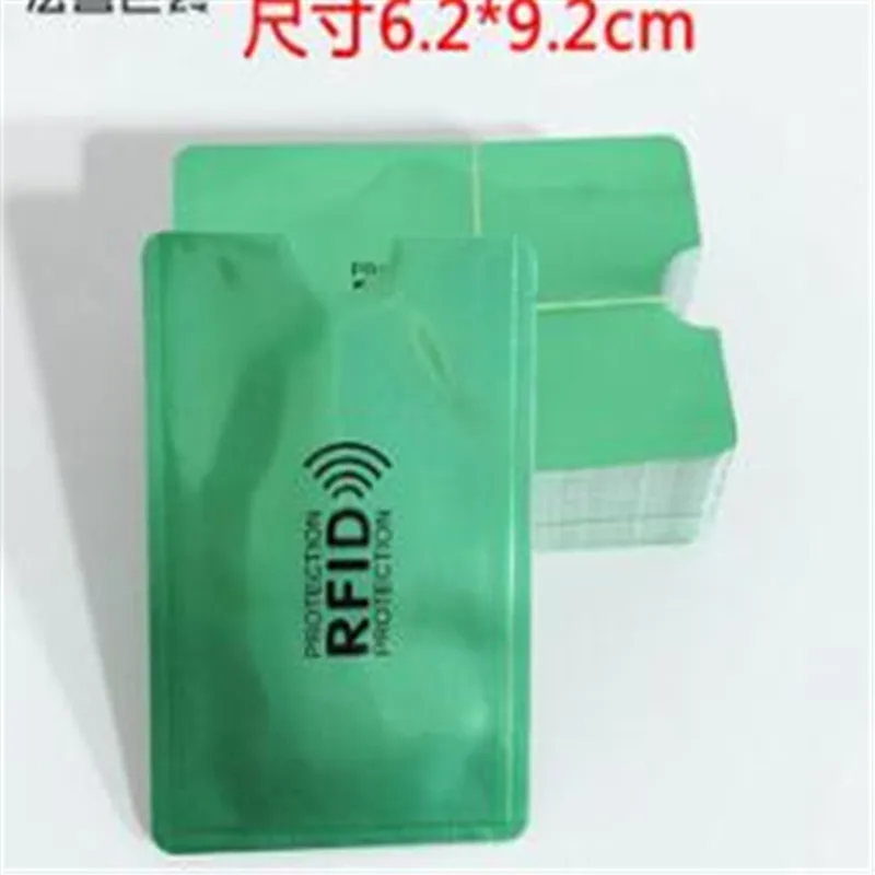 Зеленый 10 шт. Анти Rfid Блокировка ридер замок держатель для карт Id банковский чехол для карт Защита Алюминиевый металлический умный Противоугонный кредитный держатель для карт - Цвет: Зеленый