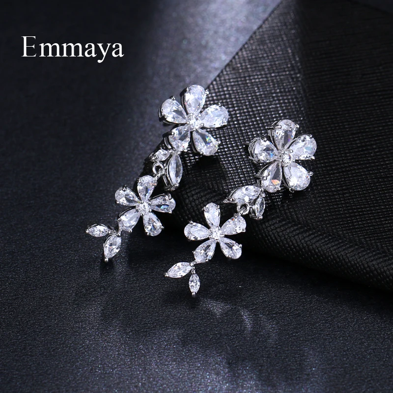 Серьги EMMAYA в форме подсолнуха с фианитами женские роскошные украшения для