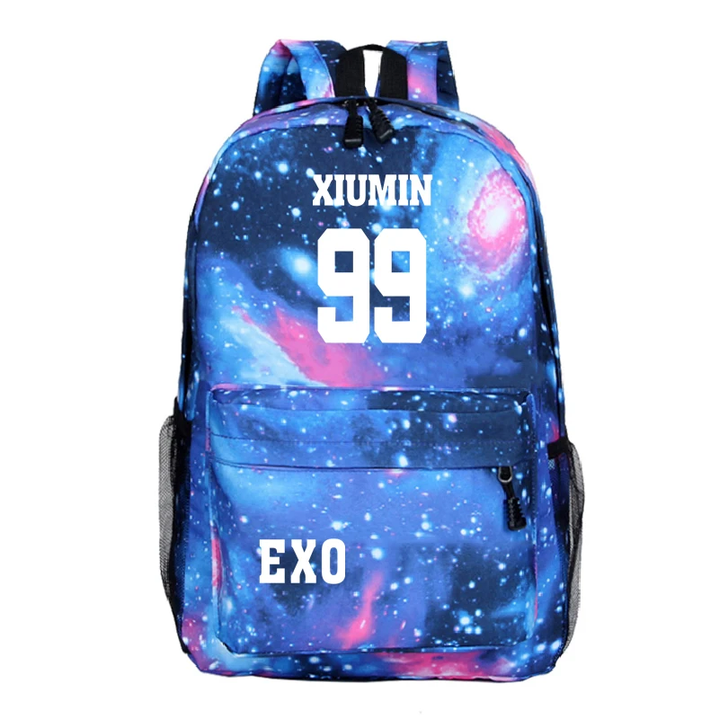 EXO рюкзак для мужчин и женщин модный школьный с новым рисунком мальчиков девочек