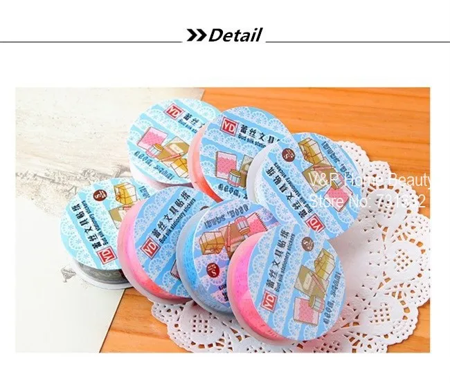 36 pcs/Lot Lace carved Decorative tape Bud silk scrapbooking stickers Adhesive masking office School supplies 6403 |